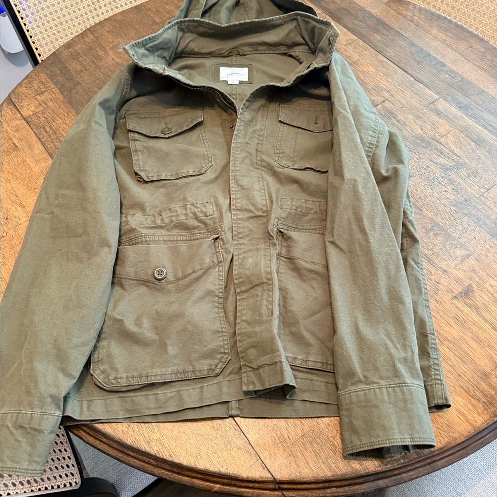 Men's Olive Green Hooded Jacket